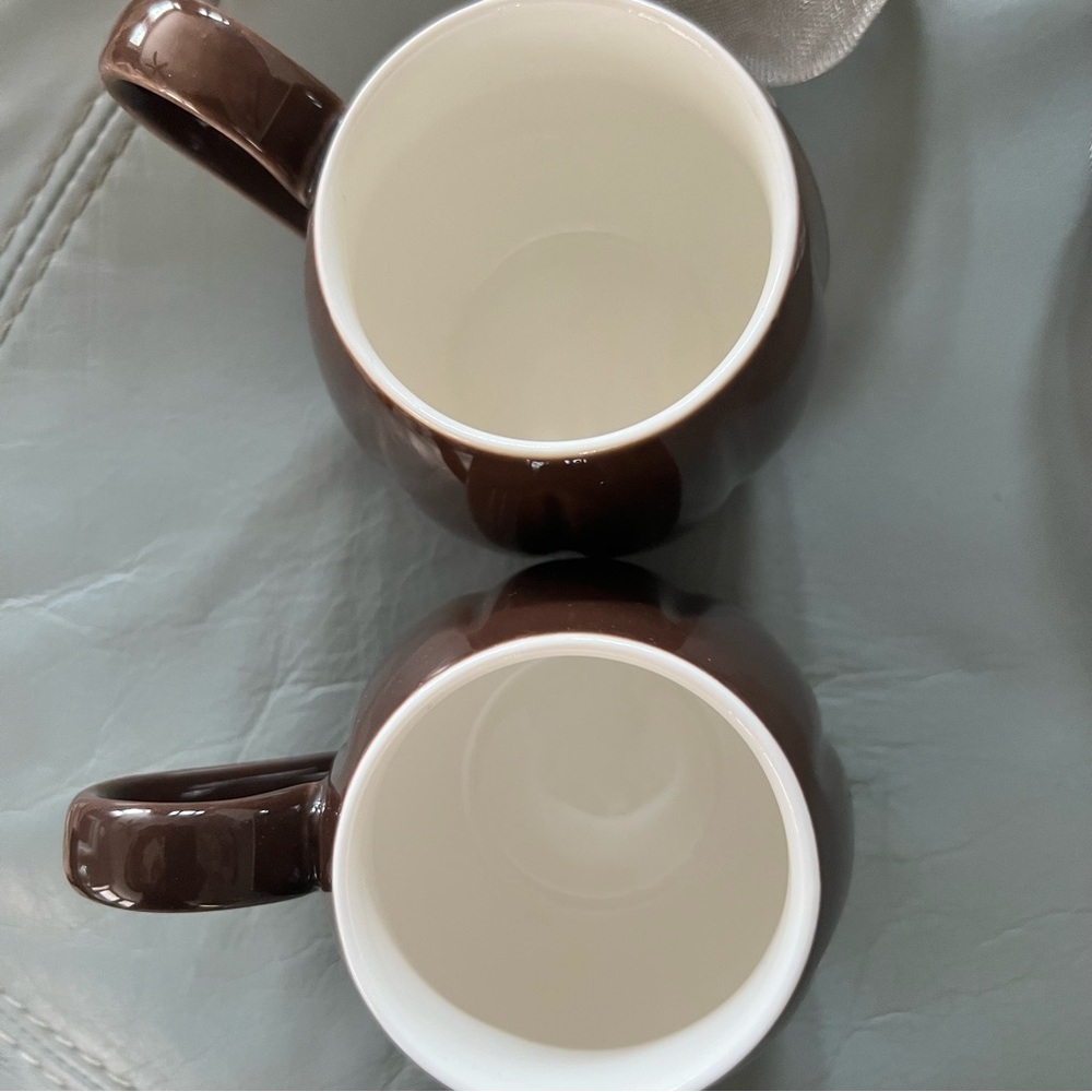 Vintage TEAVANA Brown MCM PORCELAIN 6pc TEA Coffee 8oz CUP MUG SET w/ Infusers - Picture 16 of 16